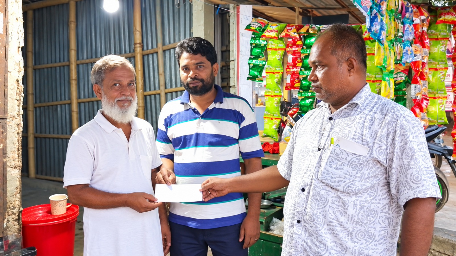 অসহায় কামালের পাশে মানবিক পল্লী চিকিৎসক আলাল হোসেন আকাশ
