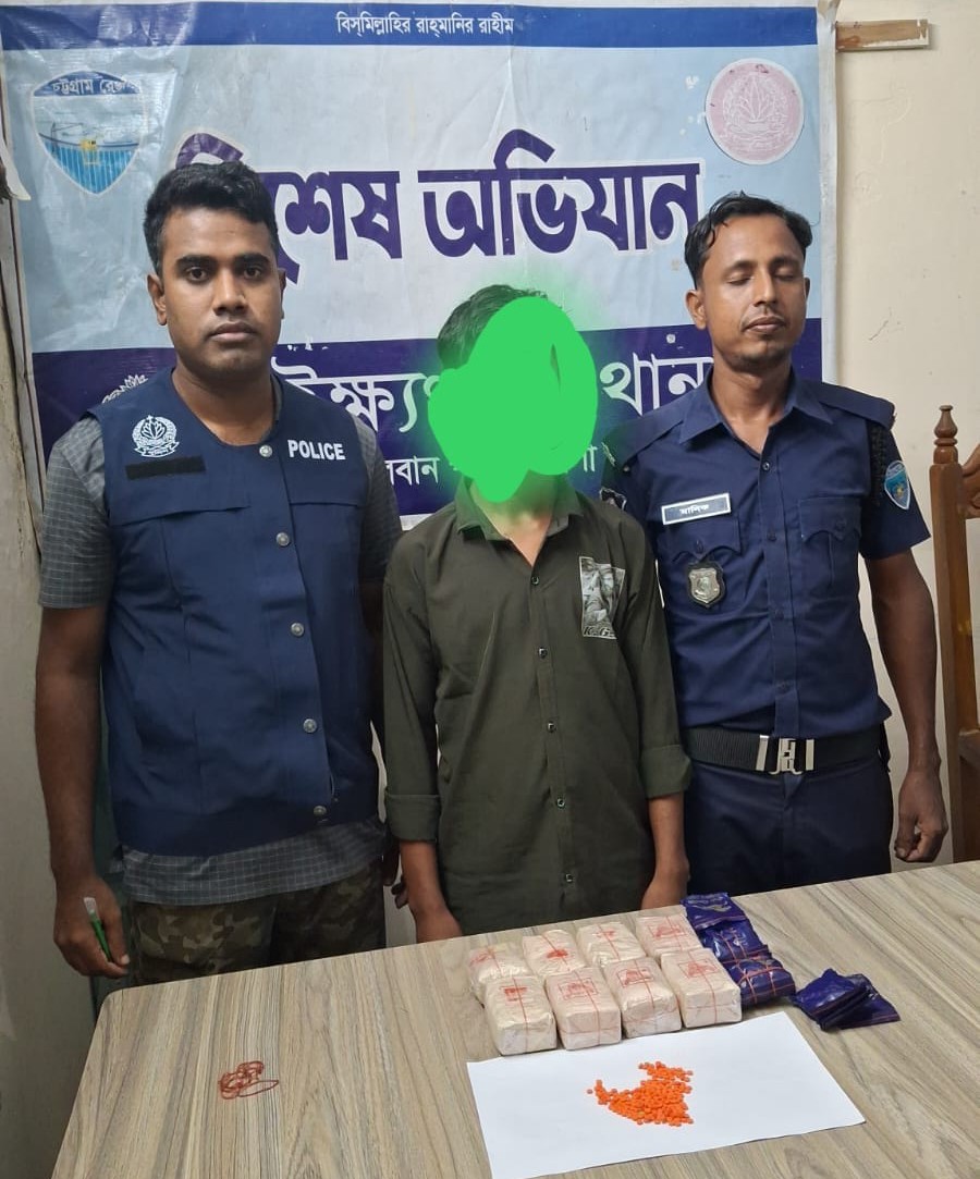 বান্দরবানে ২০ হাজার পিস বার্মিজ ইয়াবাসহ ১৬ বছরের কিশোর আটক